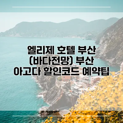 엘리제 호텔 부산 (바다전망) 부산 아고다 할인코드 예약팁