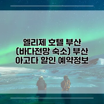 엘리제 호텔 부산 (바다전망 숙소) 부산 아고다 할인 예약정보