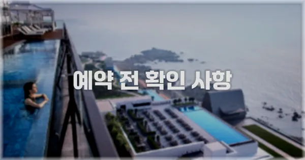 예약 전 확인 사항