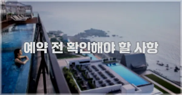 예약 전 확인해야 할 사항