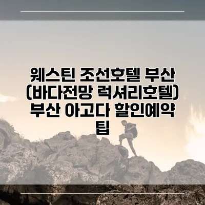 웨스틴 조선호텔 부산 (바다전망 럭셔리호텔) 부산 아고다 할인예약 팁