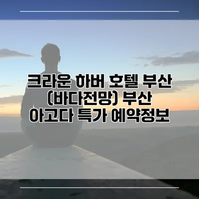 크라운 하버 호텔 부산 (바다전망) 부산 아고다 특가 예약정보
