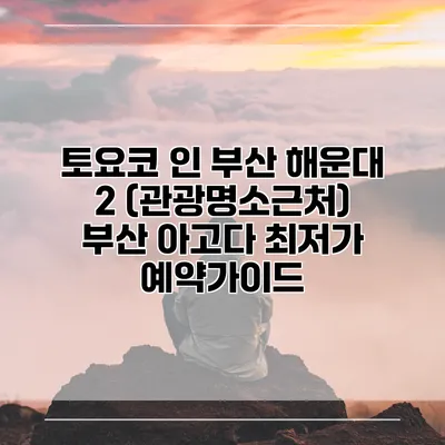 토요코 인 부산 해운대 2 (관광명소근처) 부산 아고다 최저가 예약가이드