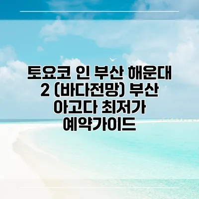 토요코 인 부산 해운대 2 (바다전망) 부산 아고다 최저가 예약가이드