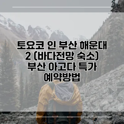 토요코 인 부산 해운대 2 (바다전망 숙소) 부산 아고다 특가 예약방법