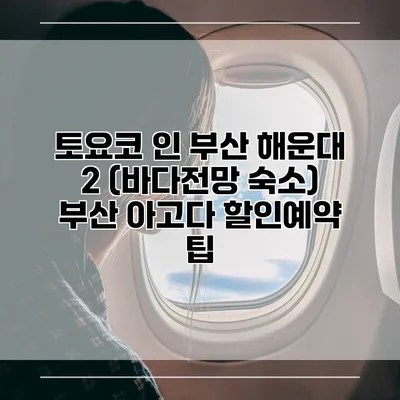 토요코 인 부산 해운대 2 (바다전망 숙소) 부산 아고다 할인예약 팁