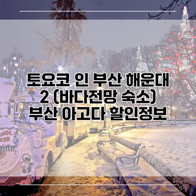 토요코 인 부산 해운대 2 (바다전망 숙소) 부산 아고다 할인정보