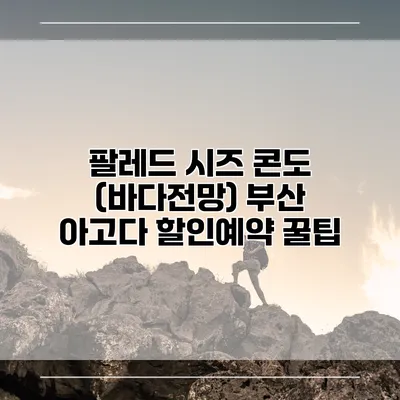 팔레드 시즈 콘도 (바다전망) 부산 아고다 할인예약 꿀팁