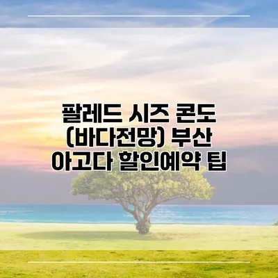 팔레드 시즈 콘도 (바다전망) 부산 아고다 할인예약 팁
