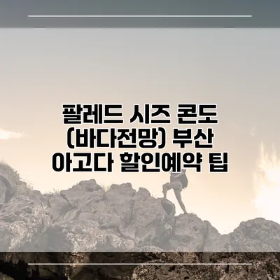 팔레드 시즈 콘도 (바다전망) 부산 아고다 할인예약 팁