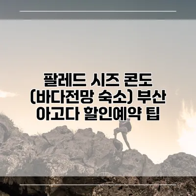 팔레드 시즈 콘도 (바다전망 숙소) 부산 아고다 할인예약 팁