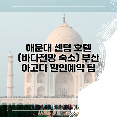 해운대 센텀 호텔 (바다전망 숙소) 부산 아고다 할인예약 팁