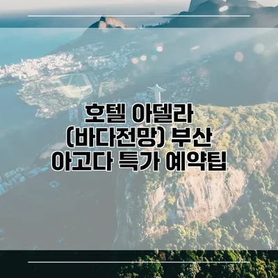 호텔 아델라 (바다전망) 부산 아고다 특가 예약팁