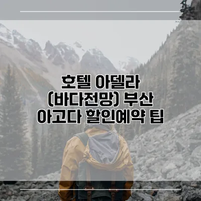 호텔 아델라 (바다전망) 부산 아고다 할인예약 팁