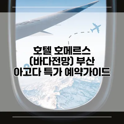 호텔 호메르스 (바다전망) 부산 아고다 특가 예약가이드