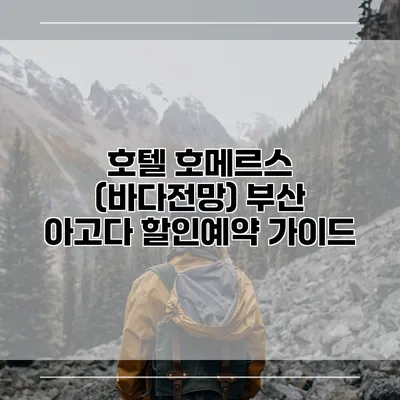 호텔 호메르스 (바다전망) 부산 아고다 할인예약 가이드